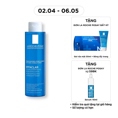LA ROCHE POSAY - Effaclar Astringent Lotion Micro-Exfoliant Anti-Blackheads 200ml
