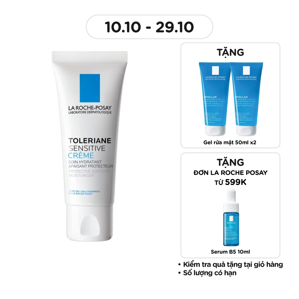 Kem Dưỡng Ẩm La Roche-Posay Cấp Nước Làm Dịu Bảo Vệ Da Toleriane Sensitive Prebiotic Care 40ml