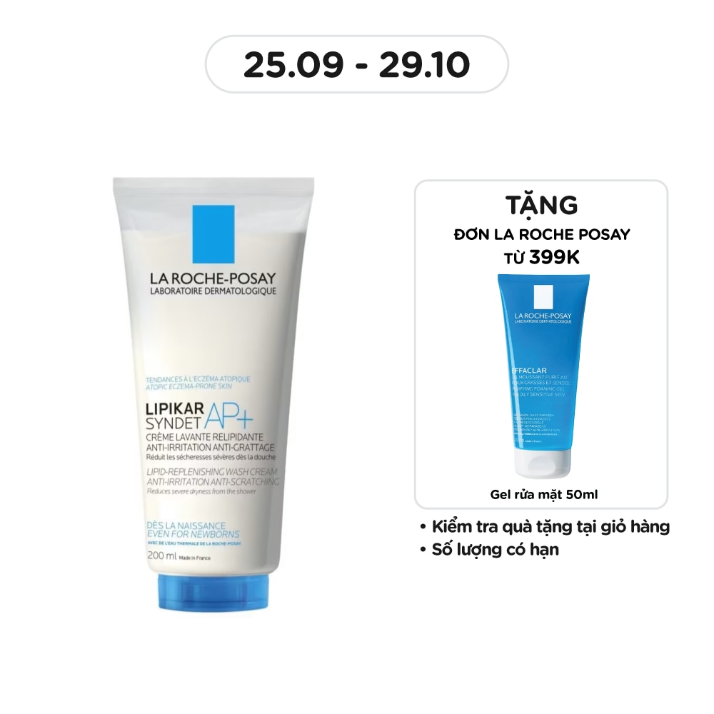 Sữa Rửa Mặt Và Tắm La Roche-Posay Lipikar Syndet AP+ 200ml