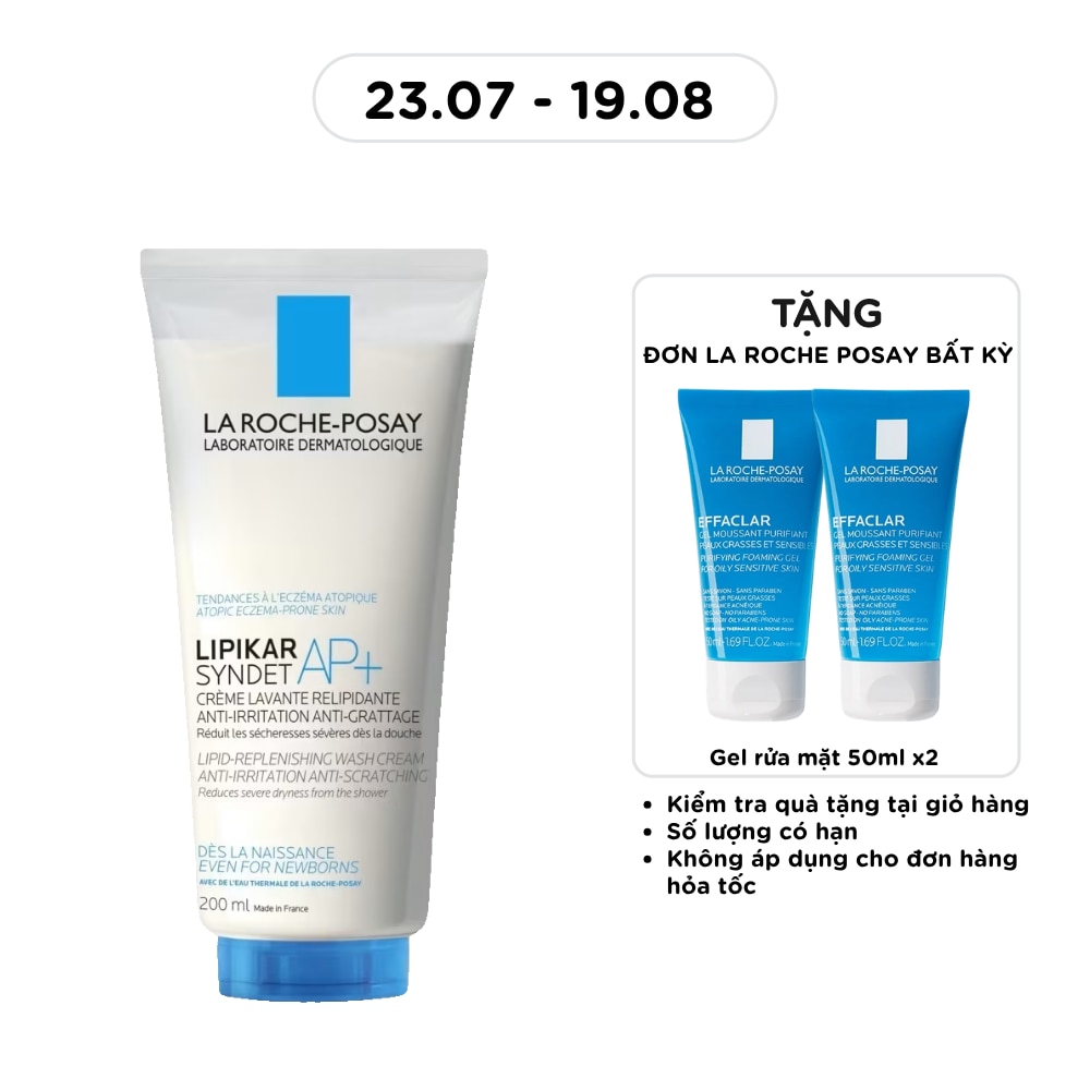 Sữa Rửa Mặt Và Tắm La Roche-Posay Lipikar Syndet AP+ 200ml