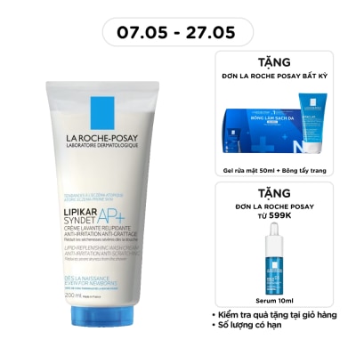 LA ROCHE POSAY - Lipikar Syndet AP+ Lipid-Replenishing Cream Wash 200ml