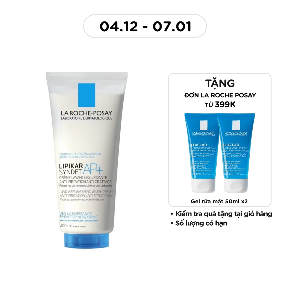 Lipikar Syndet AP+ Lipid-Replenishing Cream Wash 200ml