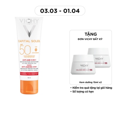 VICHY Kem Chống Nắng Vichy Chống Lão Hóa Ideal Soleil Anti Age 50ml
