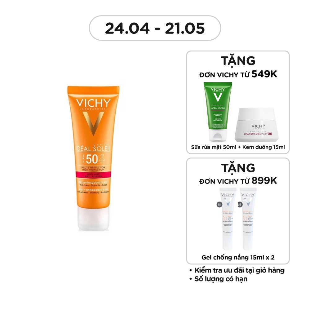 Kem Chống Nắng Vichy Chống Lão Hóa Ideal Soleil Anti Age 50ml