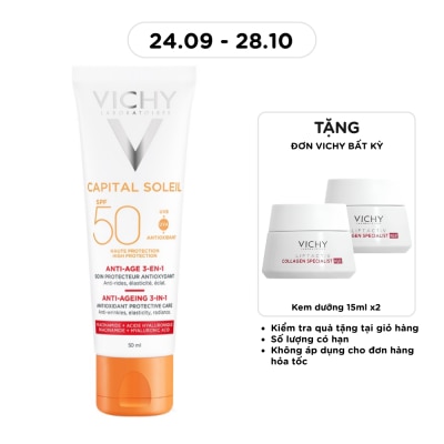 VICHY Kem Chống Nắng Vichy Chống Lão Hóa Ideal Soleil Anti Age 50ml image