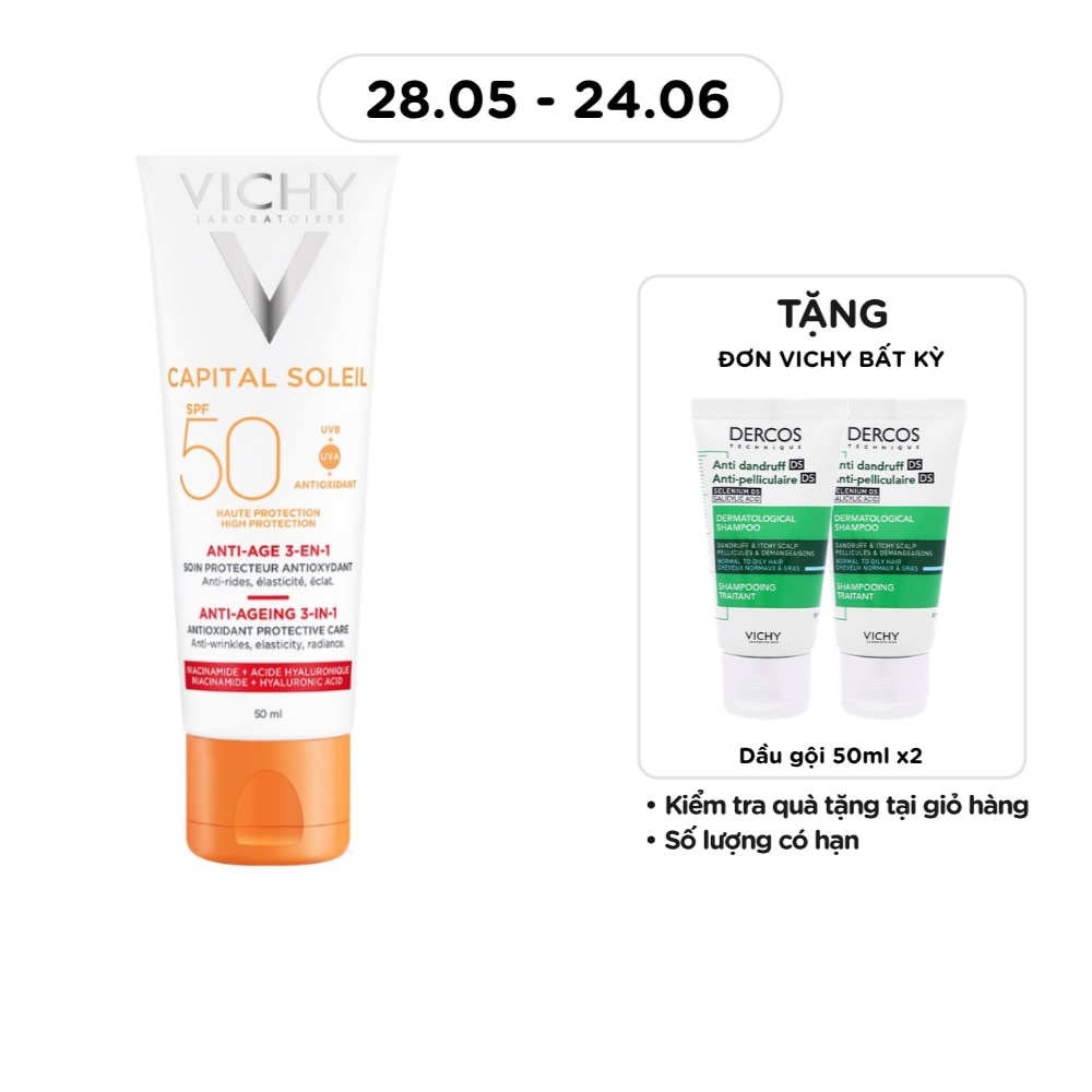 Kem Chống Nắng Vichy Chống Lão Hóa Ideal Soleil Anti Age 50ml