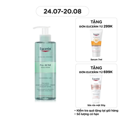 EUCERIN Gel Rửa Mặt Eucerin Giảm Mụn Pro Acne Cleansing Gel 200ml