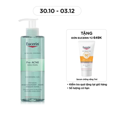 EUCERIN Gel Rửa Mặt Eucerin Giảm Mụn Pro Acne Cleansing Gel 200ml