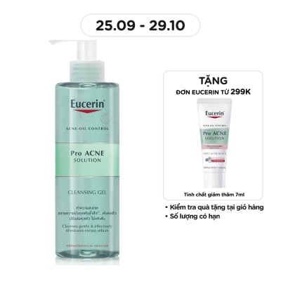 EUCERIN Gel Rửa Mặt Eucerin Giảm Mụn Pro Acne Cleansing Gel 200ml