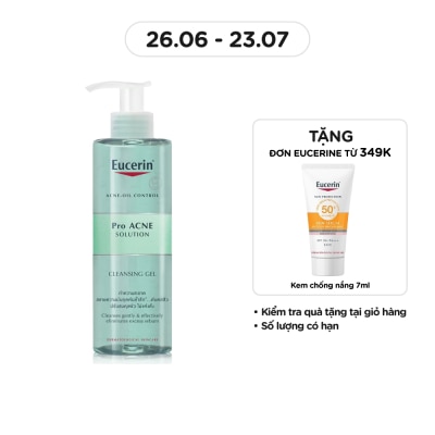 EUCERIN Gel Rửa Mặt Eucerin Giảm Mụn Pro Acne Cleansing Gel 200ml