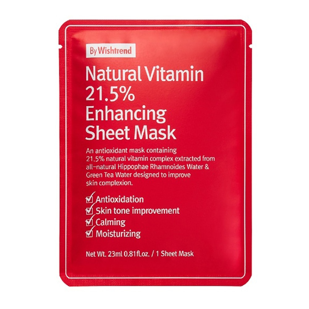 Mặt Nạ By Wishtrend Dưỡng Ẩm Và Làm Sáng Da Natural Vitamin 21.5% Enhancing Sheet Mask 23ml