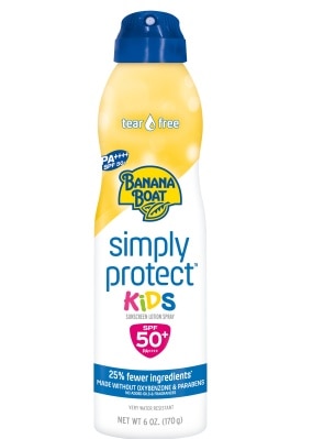 BANANA BOAT Xịt Chống Nắng Banana Boat Simply Protect Kids SPF50+ PA++++ 170g #Vàng