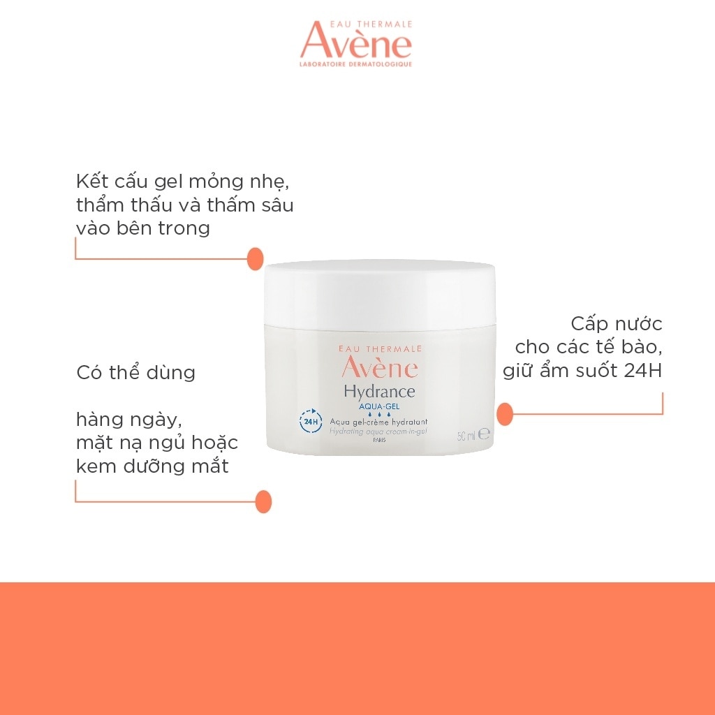 Gel Cấp Ẩm Avène Dưỡng Ẩm Và Làm Dịu Hàng Ngày Cho Da Khô Và Nhạy Cảm 50ml