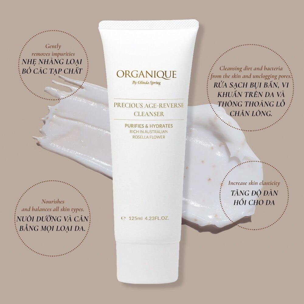 Sữa Rửa Mặt Organique Chống Lão Hóa Age-Reverse Cleanser 125ml