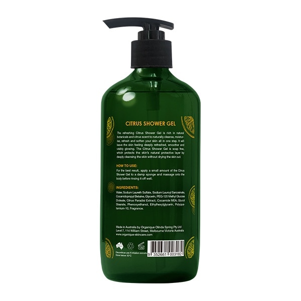 Sữa Tắm Organique Hương Cam Chanh Citrus Shower Gel 500ml