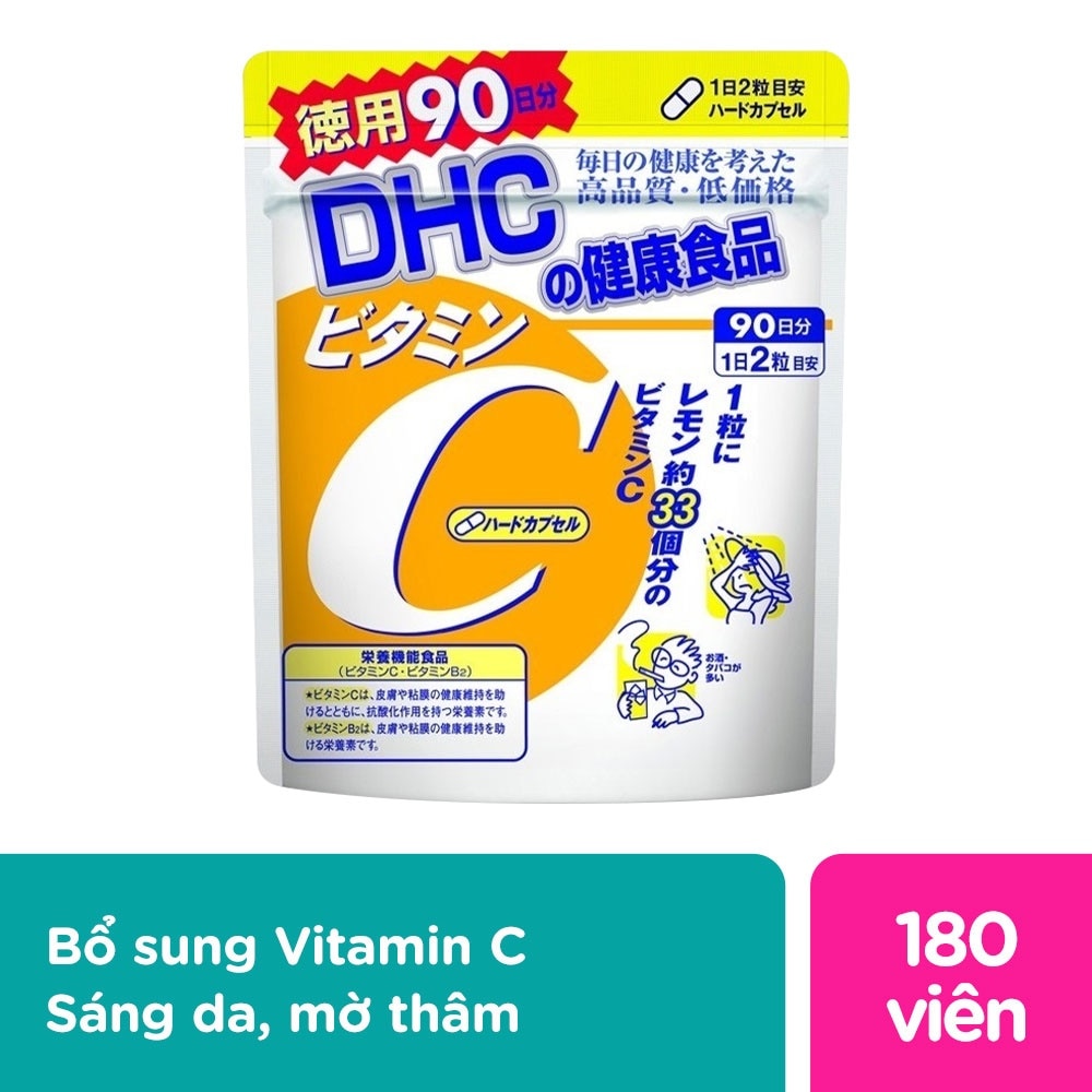 Thực Phẩm Bảo Vệ Sức Khỏe DHC Bổ Sung Vitamin C Hard Capsule Viên Nang Cứng 180v