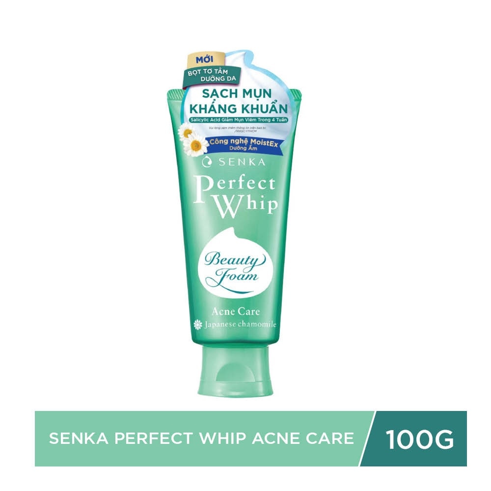 Sữa Rửa Mặt Senka Perfect Whip Acnes Care Dành Cho Da Mụn 100g