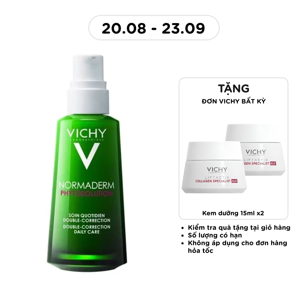 Kem Dưỡng Vichy Normaderm Phytosolution Dạng Gel Sữa Dưỡng Dành Cho Da Mụn 50ml image
