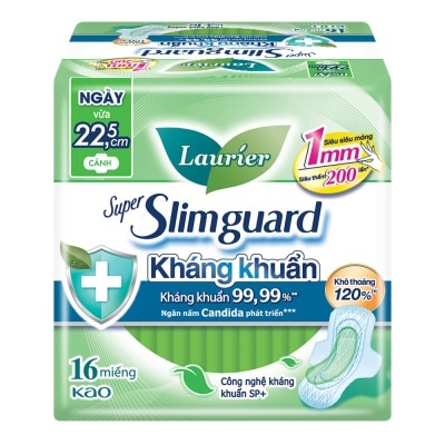 LAURIER Super Slimguard 1mm Anti-Bacteria Day 16pcs