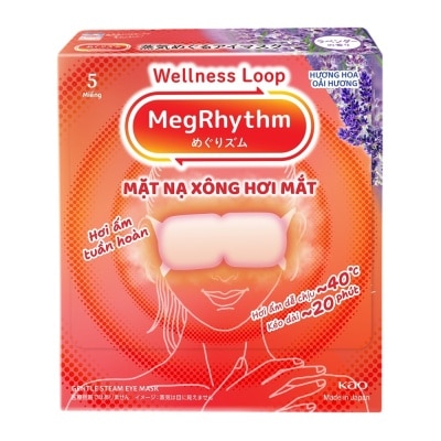 MEGRHYTHM Mặt Nạ Xông Hơi Mắt MegRhythm Hương Oải Hương 5 Miếng/Hộp