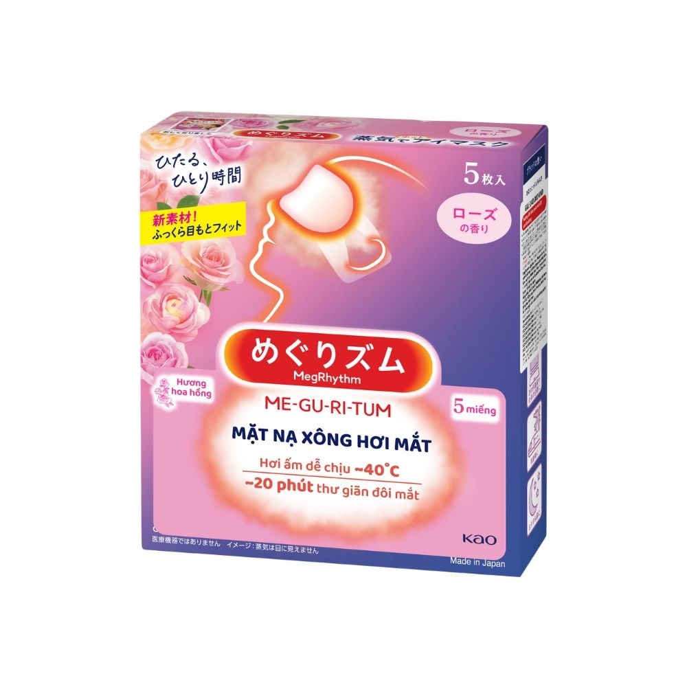 MegRhythm Steam Eye Mask Rose 5pcs