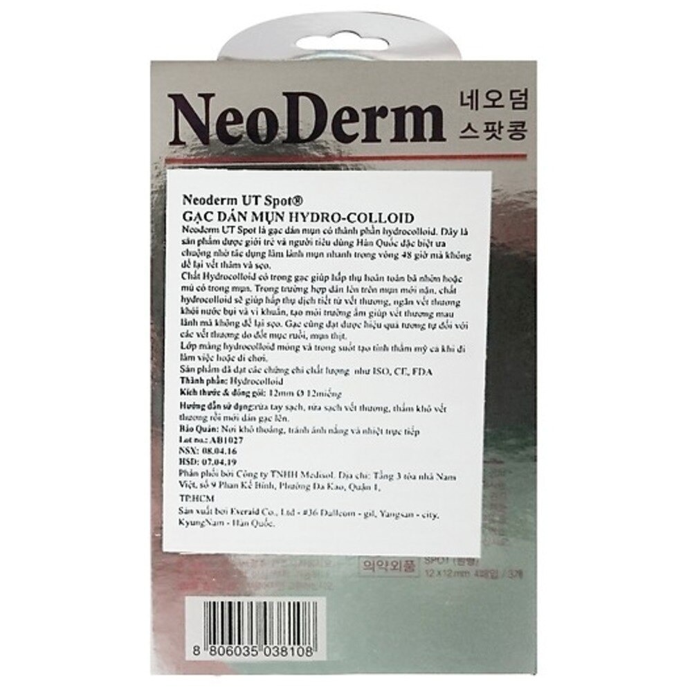 Miếng Dán Mụn Neoderm Hydrocolloid 16 Miếng