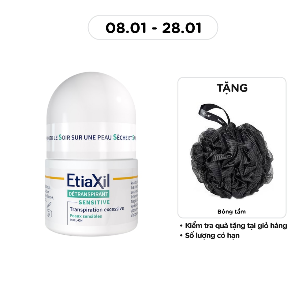 Lăn Khử Mùi Etiaxil Dành Cho Da Nhạy Cảm Aisselles Sensibles 15ml