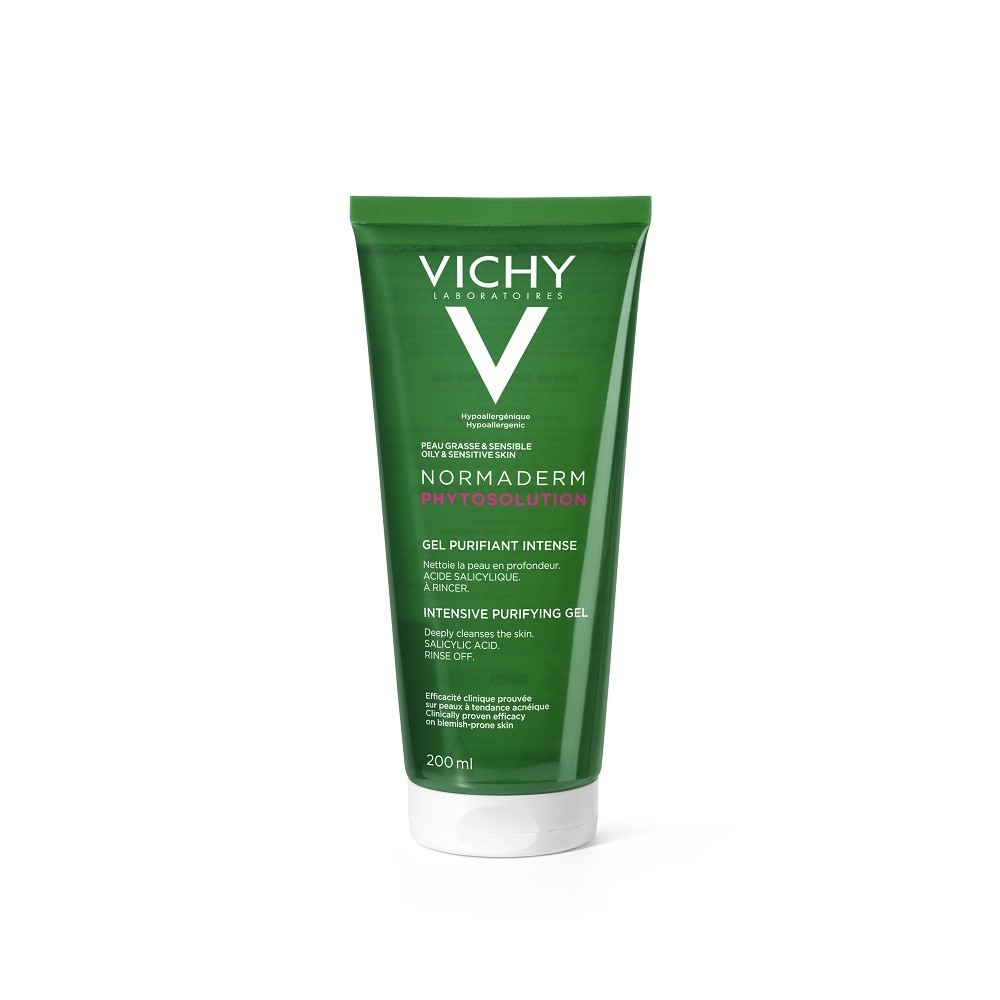 Gel Rửa Mặt Vichy Normaderm Phytosolution Purifying Giàu Khoáng Và Pribiotic Giúp Làm Sạch Sâu 200ml