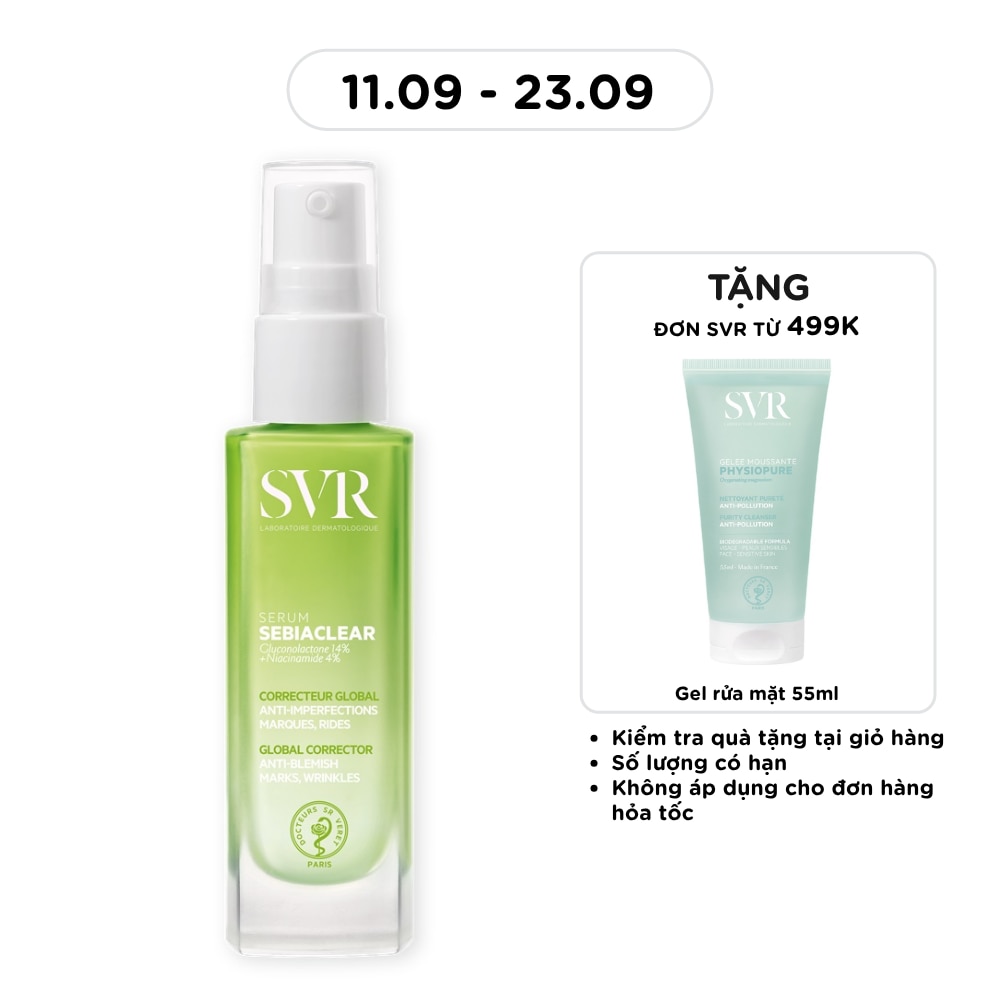 Serum SVR Sebiaclear Serum Giảm Mụn, Thông Thoáng Lỗ Chân Lông, Làm Mềm Mịn Da 30ml image
