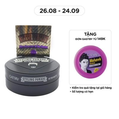 GATSBY Pomade Vuốt Tóc Gatsby Retro Matte 75g