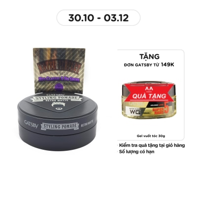 GATSBY Pomade Vuốt Tóc Gatsby Retro Matte 75g