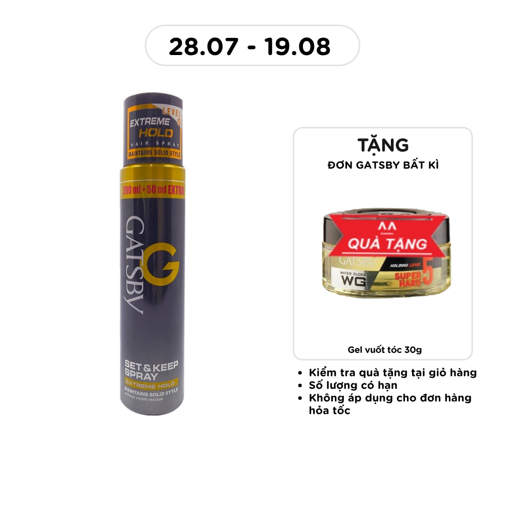 Keo Xịt Tóc Gatsby XH Tối Ưu 250ml