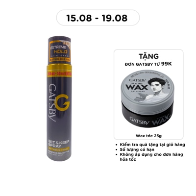 GATSBY - Keo Xịt Tóc Gatsby XH Tối Ưu 250ml image