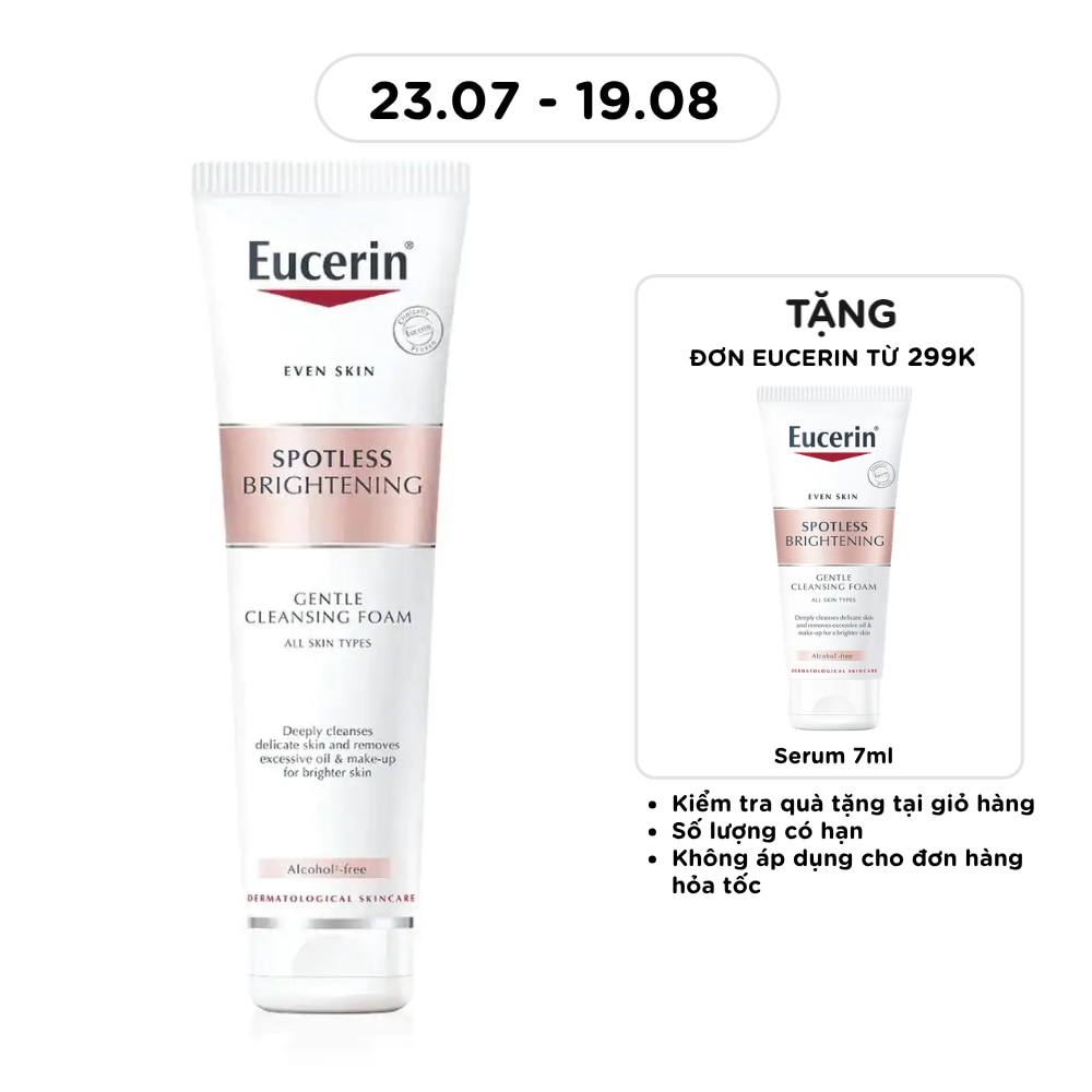 Sữa Rửa Mặt Tạo Bọt Eucerin Sáng Da Spotless Brightening Gentle Cleansing Foam 150g