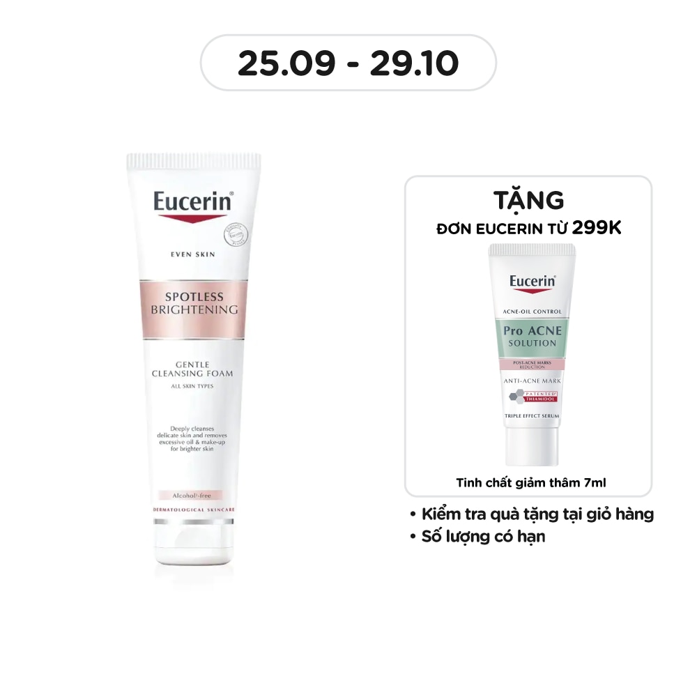 Sữa Rửa Mặt Tạo Bọt Eucerin Sáng Da Spotless Brightening Gentle Cleansing Foam 150g