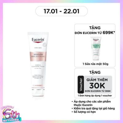 EUCERIN Sữa Rửa Mặt Tạo Bọt Eucerin Sáng Da Spotless Brightening Gentle Cleansing Foam 150g