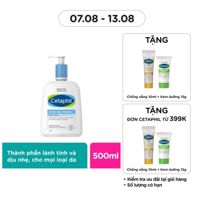 CETAPHIL Sữa Rửa Mặt Cetaphil Gentle Skin Cleanser 500ml