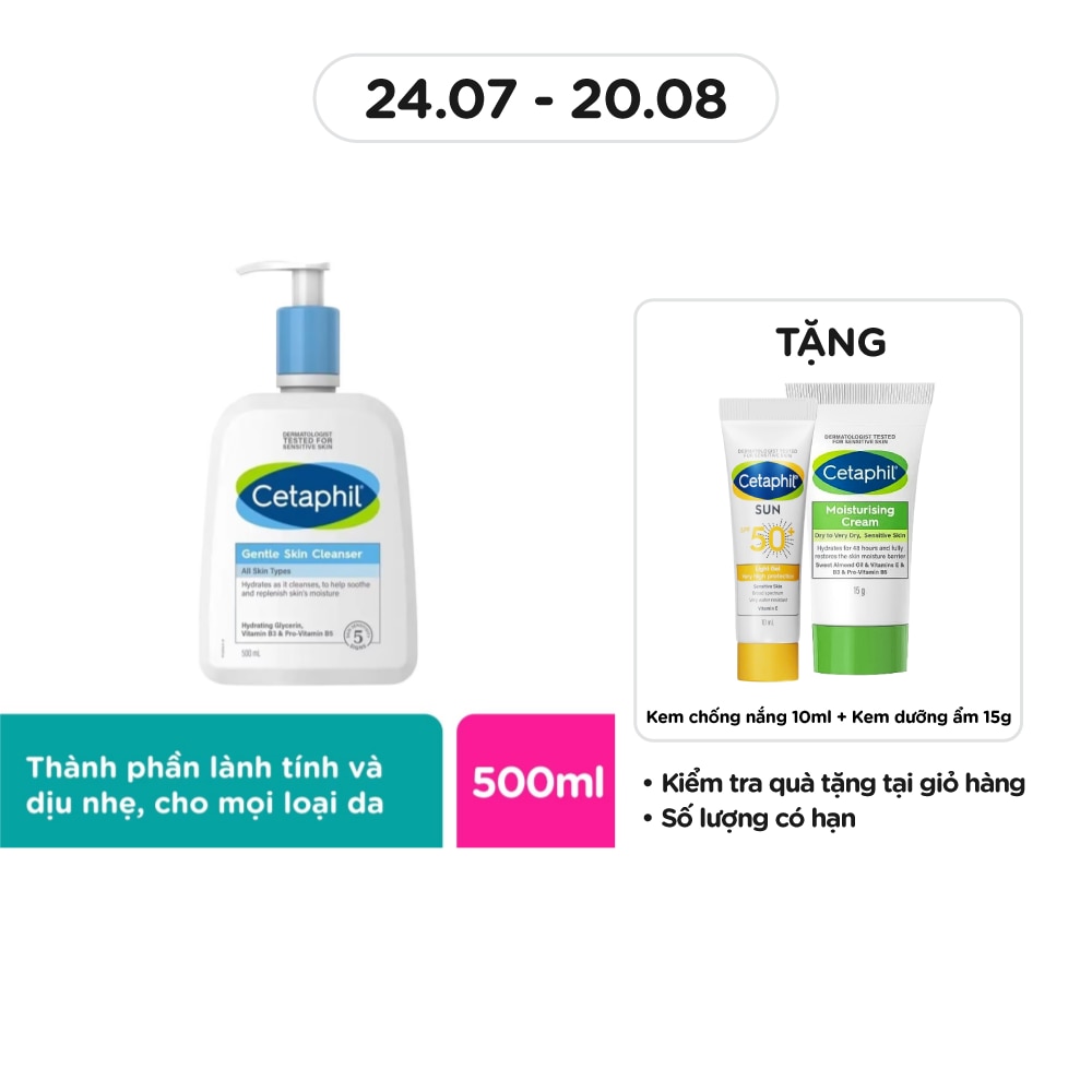 Sữa Rửa Mặt Cetaphil Gentle Skin Cleanser 500ml