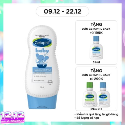 CETAPHIL Sữa Tắm Trẻ Em Cetaphil Baby Moisturizing Bath & Wash Dưỡng Ẩm 230ml