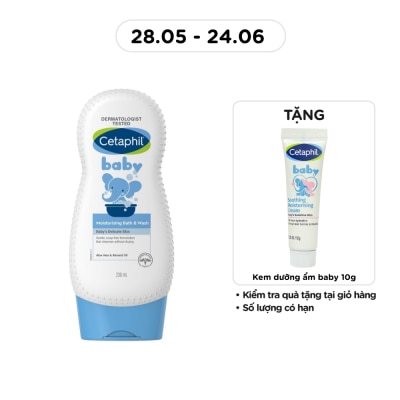 CETAPHIL - Sữa Tắm Trẻ Em Cetaphil Baby Moisturizing Bath & Wash Dưỡng Ẩm 230ml