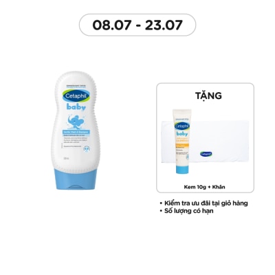 CETAPHIL Sữa Tắm Gội Trẻ Em Cetaphil Baby Gentle Wash & Shampoo 230ml