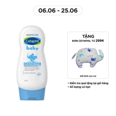 CETAPHIL Sữa Tắm Gội Trẻ Em Cetaphil Baby Gentle Wash & Shampoo 230ml