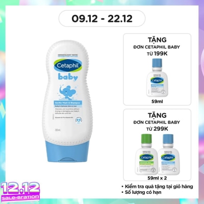 CETAPHIL Sữa Tắm Gội Trẻ Em Cetaphil Baby Gentle Wash & Shampoo 230ml