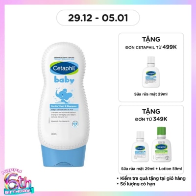 CETAPHIL Sữa Tắm Gội Trẻ Em Cetaphil Baby Gentle Wash & Shampoo 230ml