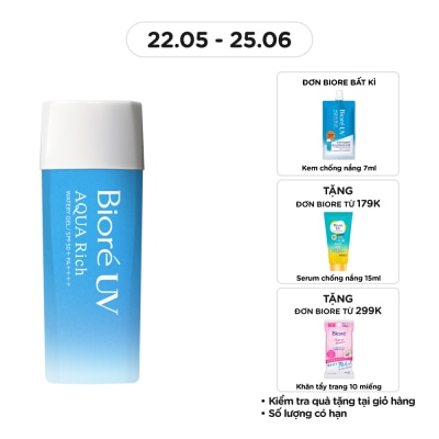 BIORE Gel Chống Nắng Biore UV Aqua Rich Watery Gel 90 ml SPF50+/PA++++ Màng Nước Dưỡng Da 90ml