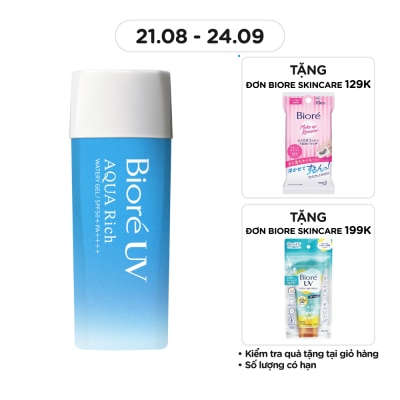 BIORE Gel Chống Nắng Biore UV Aqua Rich Watery Gel 90 ml SPF50+/PA++++ Màng Nước Dưỡng Da 90ml