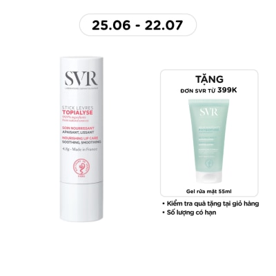 SVR - Sáp Dưỡng Môi SVR Topialyse Levres Giúp Nuôi Dưỡng Và Dưỡng Ẩm Môi Bị Khô, Nứt Nẻ Và Tổn Thương 4g