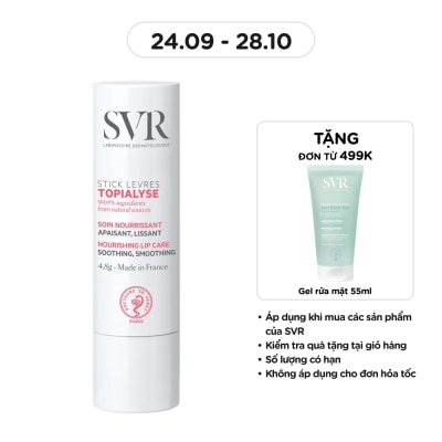 SVR Sáp Dưỡng Môi SVR Topialyse Levres Giúp Nuôi Dưỡng Và Dưỡng Ẩm Môi Bị Khô, Nứt Nẻ Và Tổn Thương 4g image