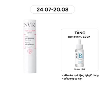 SVR Sáp Dưỡng Môi SVR Topialyse Levres Giúp Nuôi Dưỡng Và Dưỡng Ẩm Môi Bị Khô, Nứt Nẻ Và Tổn Thương 4g