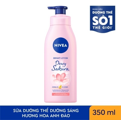 NIVEA Sữa Dưỡng Thể Nivea Lotion Dewy Sakura & Oil Dưỡng Trắng Từ Dầu Jojoba 350ml